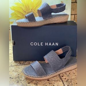 Cole Haan Cloud feel  Espadrille Slingback Sandal. NWT and box.  Size 8